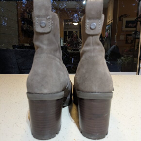 UGG Suede Ankle Boots Grey Size 9 - Picture 4 of 11